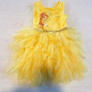 Disney Princess girl's 2T, Belle ballerina tulle tutu dress in yellow EU…